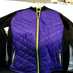 Black & Neon Green leggins w/tank and jacket